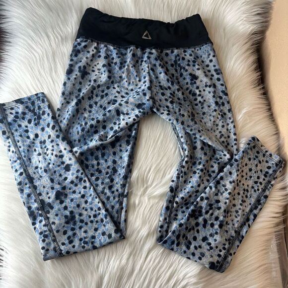 PRISMSPORT Blue & Black Pongo Print Classic Ankle Leggings Size XS - Picture 4 of 9